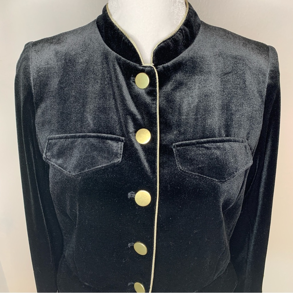 Who What Wear Black Velvet Jacket/Blazer Size S - Picture 6 of 10